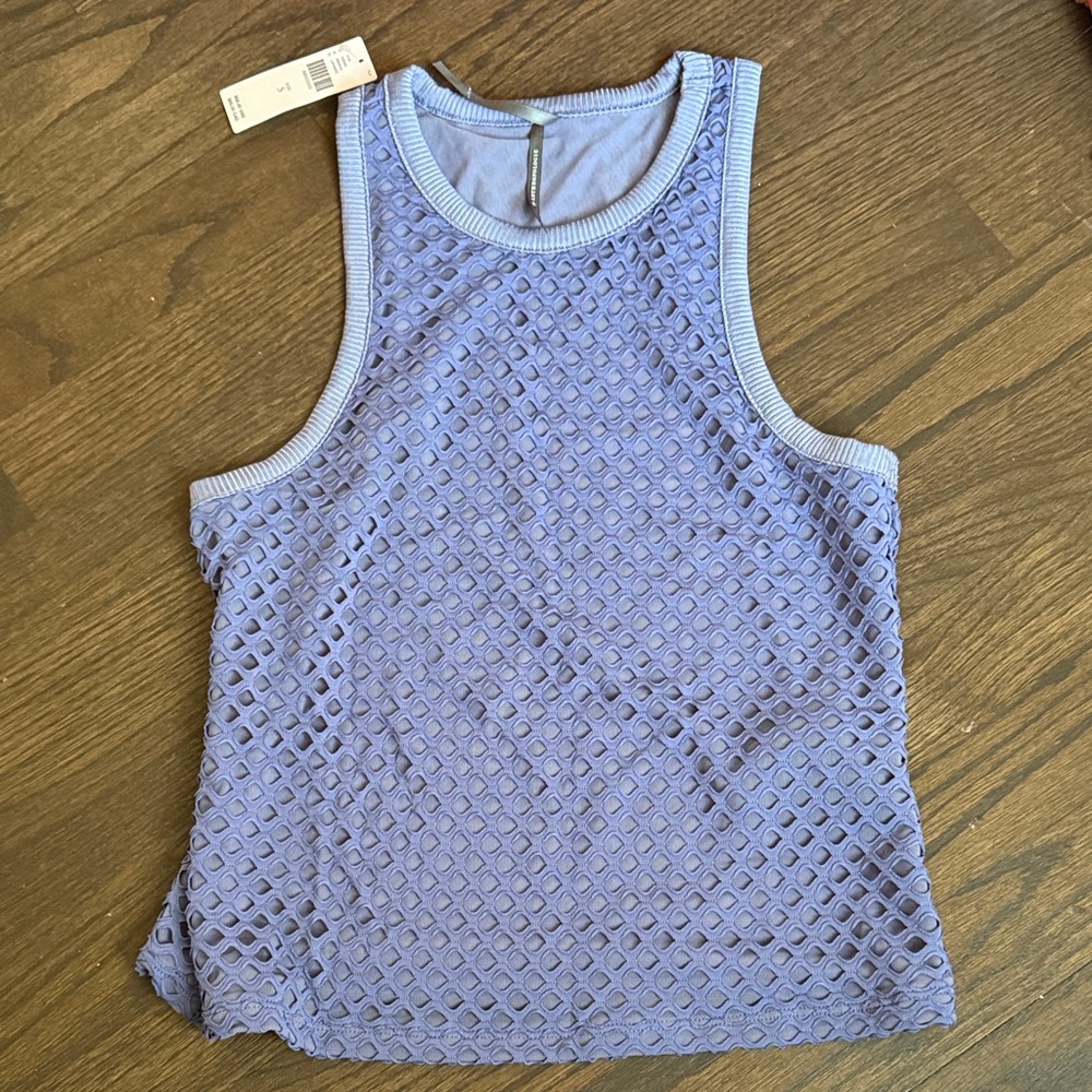 Anthropologie Lilac Mesh Tank Top NWT SMALL